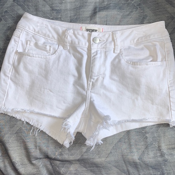 Victoria’s Secret Pink white denim shorts - Picture 1 of 4